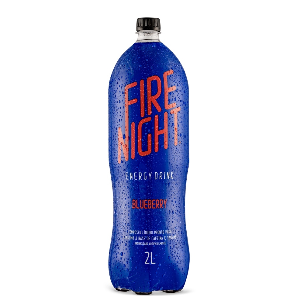 FireNight Energy Drink Blueberry 2 litros - Pack com 6 uni