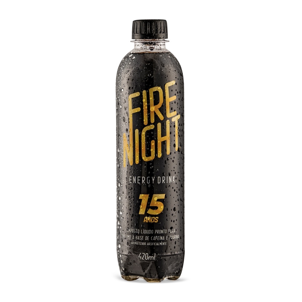 FireNight Energy Drink 420ml 15 anos pack com 12 unidades