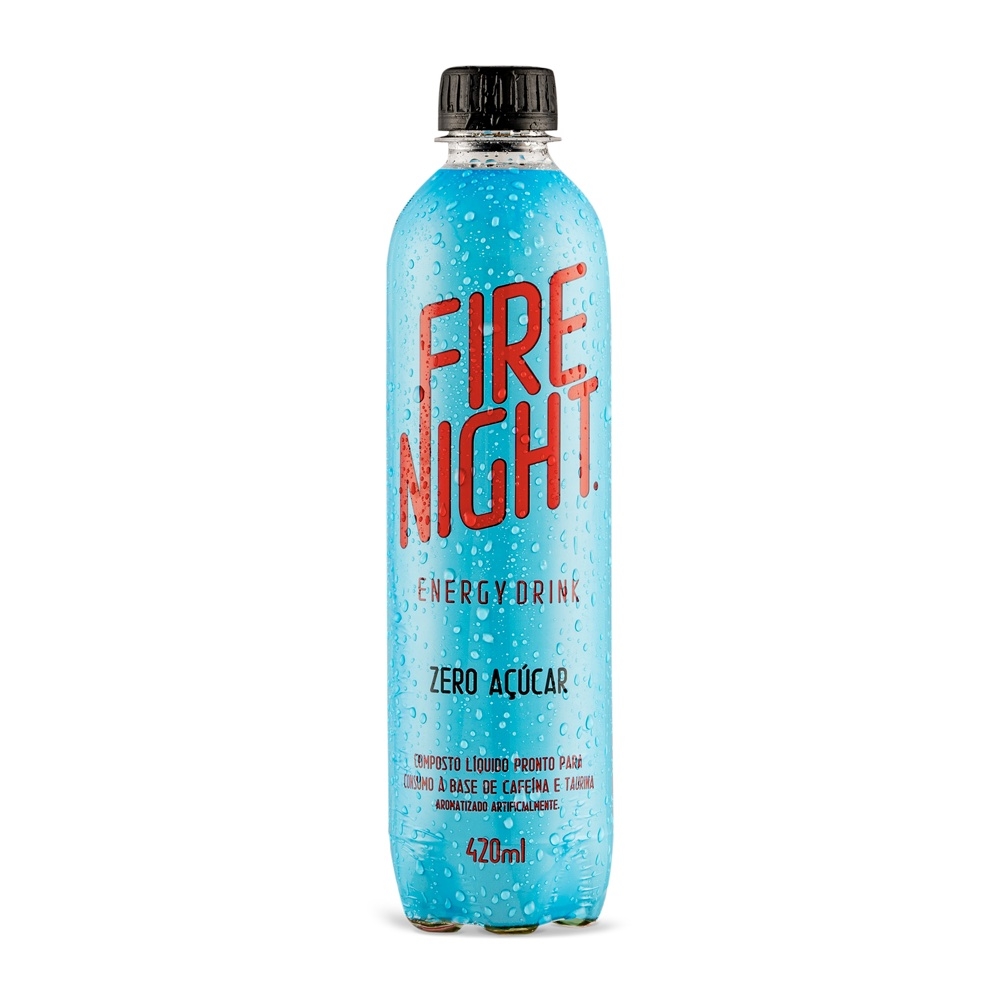FireNight Energy Drink 420ml zero açucar pack com 12 unidades