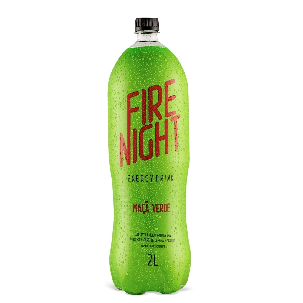 FireNight Energy Drink Maça Verde 2 litros - Pack com 6 uni
